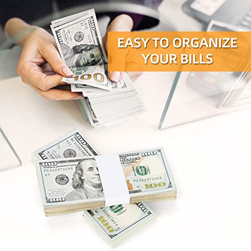 Ponnor 550 Pack Money Bands For Cash Self Adhesive Wrappers For Bills Blank White Currency Straps For Dollar Wraps Organizer #TOP3