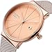 Produktbild HZC Herrenuhr Ultra Thin Mesh Strap Armbanduhr Herren Kleid Quarzuhr Auto Datumsanzeige Beiläufige Uhr (Farbe : Rosegold)