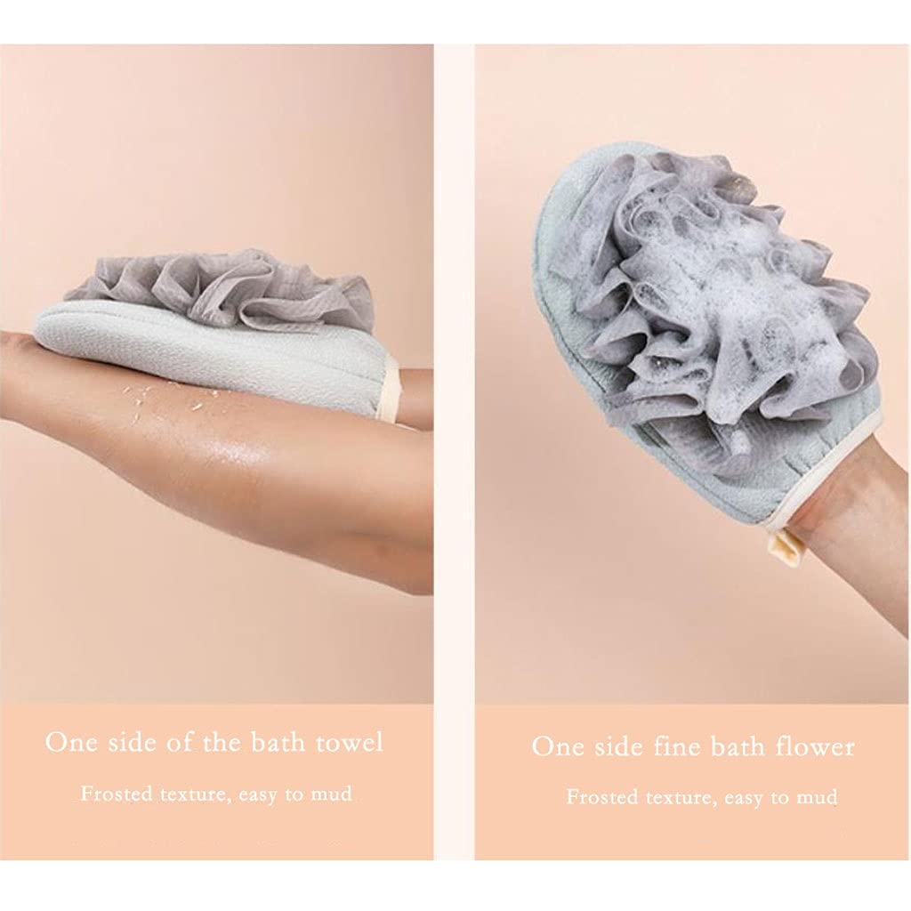 Ręcznik Złuszczający Złuszczające Gąbki Do Kąpieli Rękawiczki Złuszczające Rękawiczki Loofah Gąbka Pod Prysznic Peeling do Ciała Gąbka Pod Prysznic (2 paczki) Rękawiczki Złuszczające (Kolor