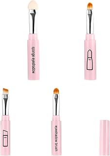 Compact 4 In 1 Cosmetic Brush Set Blending Blushes Eyeshadow Lips Professional Synthetic Hair Not Irritation Synthetic Fiber Makeup Brushes