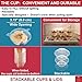 Plastic Dessert Cups With Lids and Spoons | Parfait Cups With Lids | Mini Dessert Cups Clear | Secure Lids for TRANSPORT - STORAGE – FREEZING | 18 ct 4 oz cup + lid and 50 ct spoon | Reusable | eBOOK