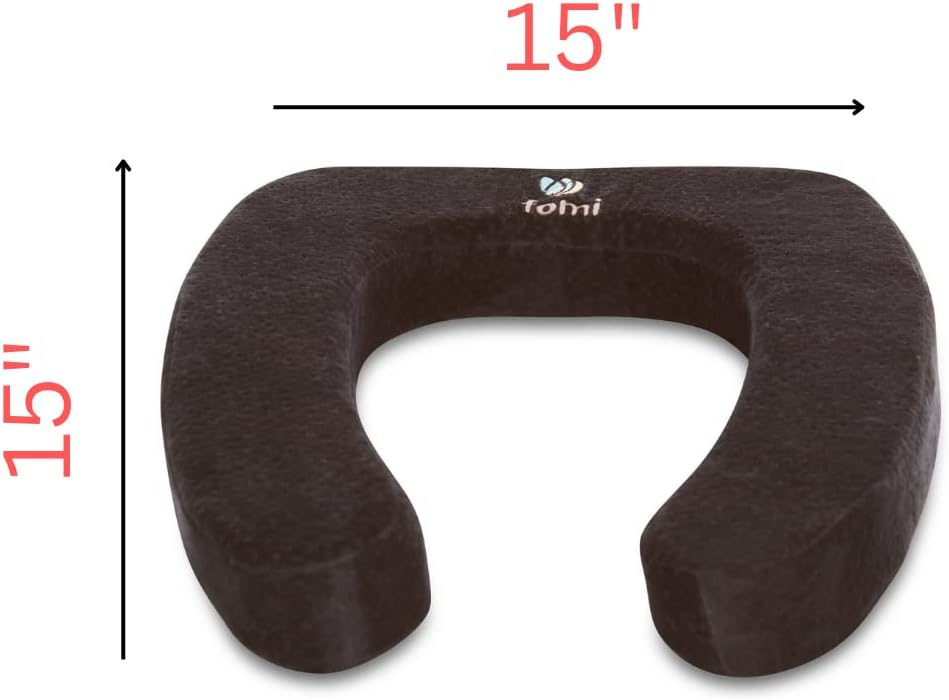 FOMI Toilet Seat Cushion | Comfortable Toilet Seat Riser Pad for Elongated and Standard Bowls | Coccyx and Tailbone Back Pain Relief for Elderly, Handicapped or Disabled | Memory Foam | Reusable : Health & Household