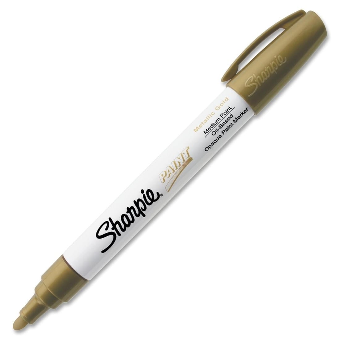 SHARPIE Oil-Based Medium Point Paint Markers, 12 Gold Markers (34937)