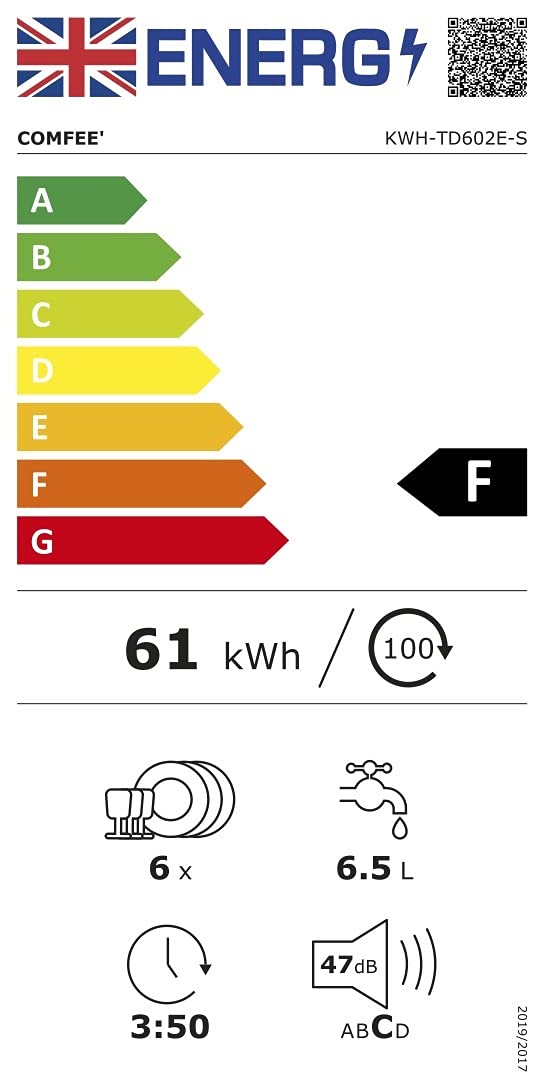 Klarstein Table Top Dishwasher, 3 Place Setting Mini Dishwasher, Quiet