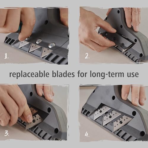 wolfcraft Triple-Blade Edge Planer I 4009000 I for Gypsum plasterboards with Perfectly Bevelled Front Edges 4 wolfcraft Triple-Blade Edge Planer I 4009000 I for Gypsum plasterboards with Perfectly Bevelled Front Edges - Image 4