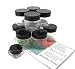 Clear 1 oz Plastic Jar Black Lid 12-pk with Balm Jar
