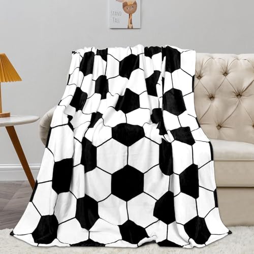 DCOOLGO football blanket, Fleece Thin Blanket Sofa Throw - Versatile Blanket Fluffy Soft Throw for Bed and Couch Throw/Single150x125CM