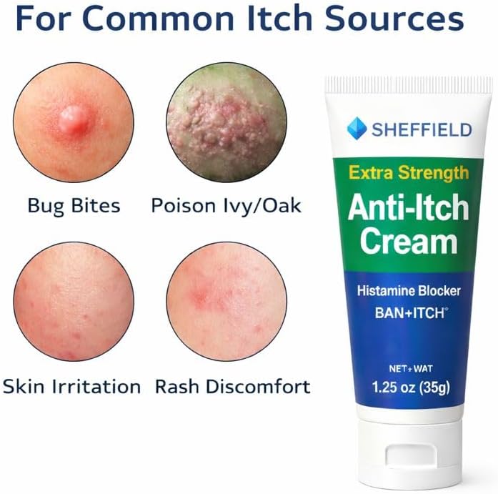 Anti-Itch Cream Extra Strength (1.25 oz) – 2% Diphenhydramine + Zinc Acetate – Fast Relief for Bug Bites, Poison Ivy, Rashes, Outdoor Itches & Irritations – Topical Analgesic & Skin Protectant - Image 5
