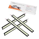 Daytime Running Light, YINTATECH 4PCS Universal Waterproof Car Trucks Daytime Running Light Lamp DRL Super Bright 12V LED Strips COB Car Led Fog Light (Ice Blue)