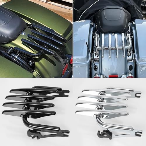 🛠️[ Installazione semplice ] --- Semplice applicazione a bullone, puoi attaccare rapidamente e facilmente questo portapacchi alla tua motocicletta senza ulteriori strumenti o passaggi complicati. Facile da installare. Portapacchi di montaggio staccabile per una comoda installazione.