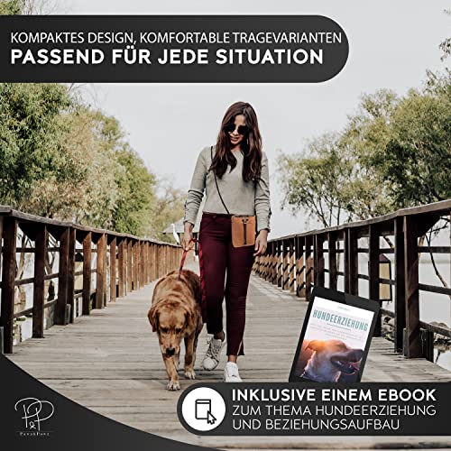 Pawz&Pawz Leckerlitasche für Hunde | Die stylische Wahl für Futterbeutel Hundetraining & Welpen-Erziehung | Praktisch, robuster Leckerlibeutel + Kotbeutelspender | Gassi-Tasche Hund
