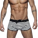 RQPYQF Slips de Bain Hommes, Maillot de Bain pour Homme Taille Basse Short de Natation Shorts de Bain pour Piscine Plage YK78 - Taille M - 2XL (Noir, XL)