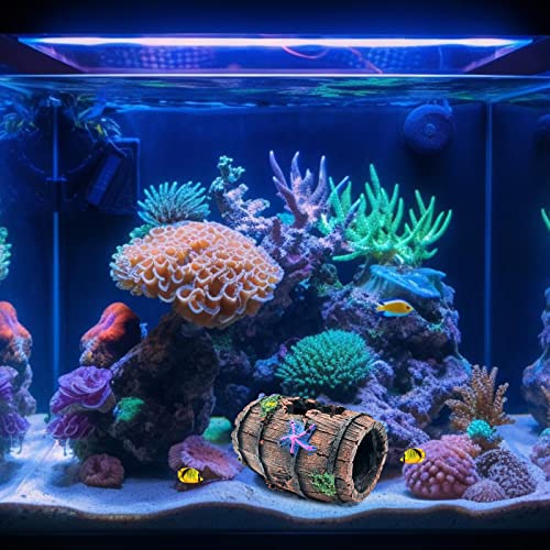 image for GSD Star-Fish Broken Barrel Decor Resin Betta Tank Accessories Ornamen