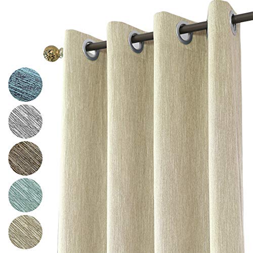 Melodieux Cortinas Opacas de Dormitorio y Salón Ventanas para Habitacion Moderna con Ojales de Metal 1 Panel