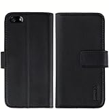 mumbi Ledertasche im Bookstyle für iPhone SE 5 5S Tasche schwarz - 4