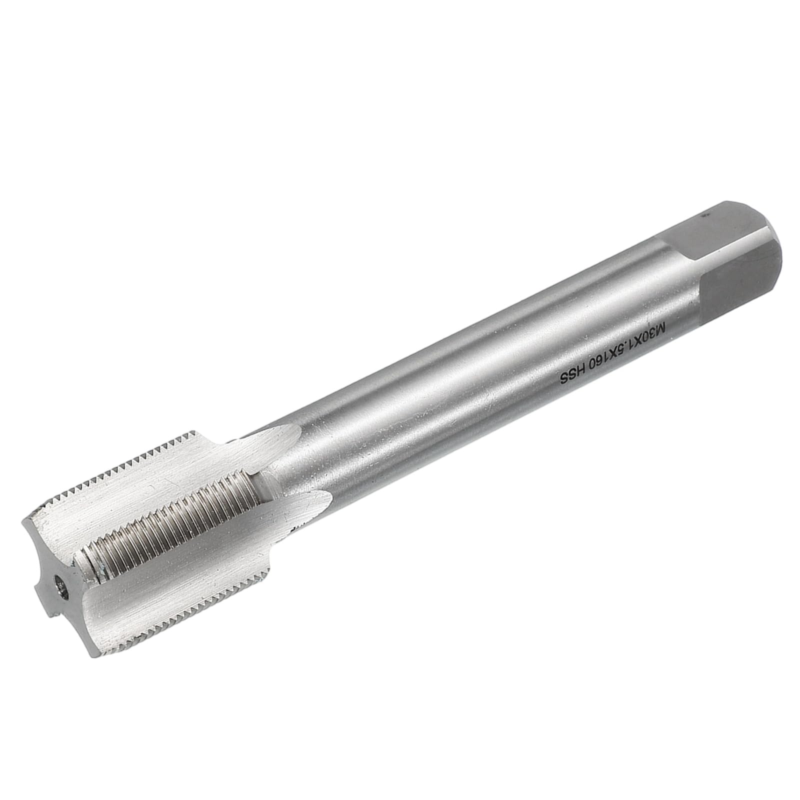 QUARKZMAN Taraud Métrique à droite, M30 x 1.5 x 160mm H2 Taraud et Filière en HSS6542 à 4 Cannelures Plates Tarauds à Fileter pour le Taraudage et le Filetage d'Outil Réparation Machine