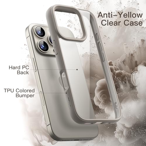 Image of JETech Case for iPhone 16 Pro, Natural Titanium