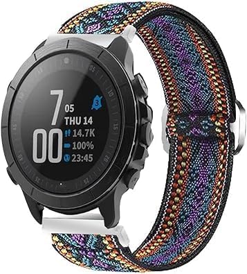 for Wahoo ELEMNT Rival Smartwatch Band, Stretch Elastics Nylon Adjustable Replacement Strap Accessories for Men & Women Compatible with Wahoo ELEMNT Rival Smartwatch