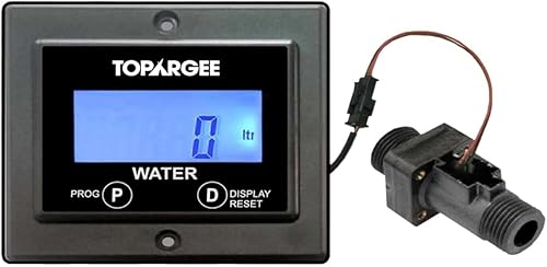 Topargee Medidor de tanque de agua de montaje empotrado H2F-FM - Conoce tu uso de agua y cuánta agua queda en tu tanque hasta el litrogalón en tu