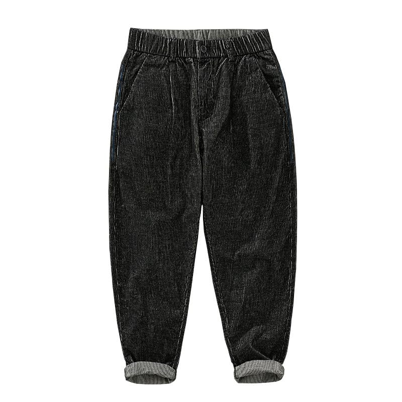 Pantalons pour hommes automne hiver décontractés droits amples - 6