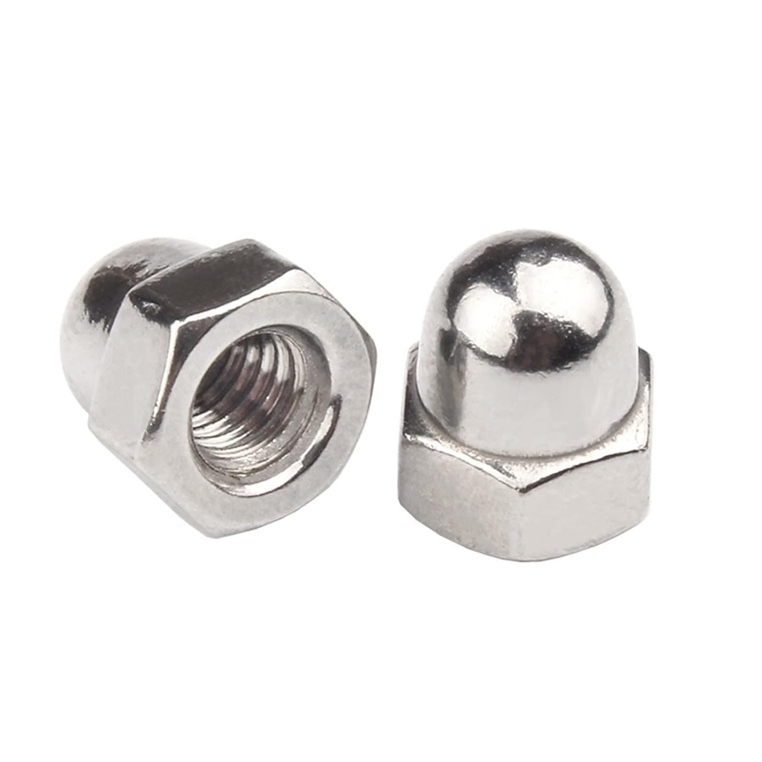 Stainless Steel Acorn Nuts 1/2-13 - 10 Pack -7