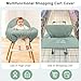BeBeJoJo Muslin Shopping Cart Cover for Baby Soft & Breathable High Chair Covers for Restaurant Seat Grocery Cart Cover with Storage Pocket Machine Washable for Infant Toddler Boy and Girl, Green