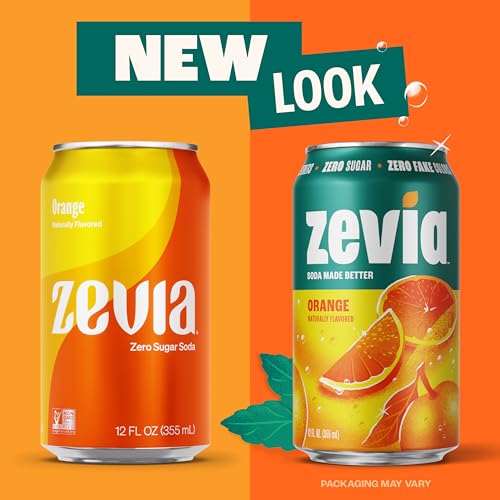 Image of Zevia Zero Sugar Soda, Rainbow Variety Pack, 12 oz Cans (24-Pack) - Naturally Sweetened, Non-GMO Project Verified, Gluten-Free, Vegan