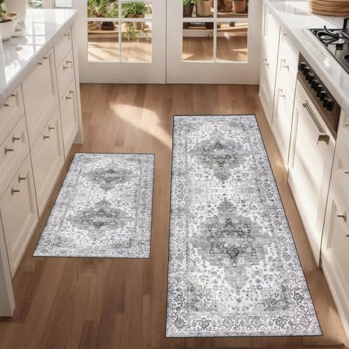Grosrues Kitchen Rugs Mats Sets,Kitchen Runner Rug Non Slip Washable by Grosrues - Used condition - CA$27.64