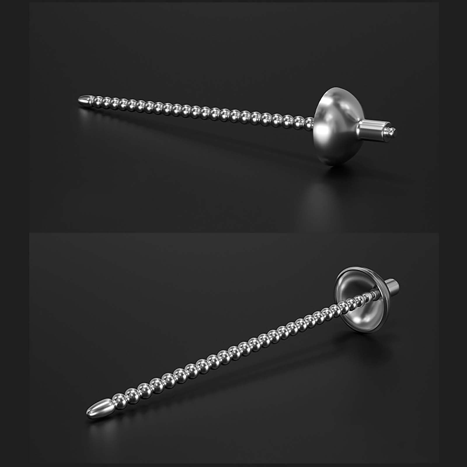 Asta sonora in acciaio inossidabile con copertura, anello di allenamento e controller, set di allenamento con perline speciali per uomo -D39IT (8mm)