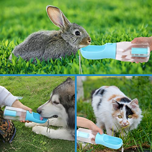 image for CAOANTRY 3 in 1 Dog Water Bottle for Walking, Holds Food, Water, and D