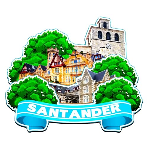 Orlaybar Santander Cantabria España Imán decorativo 3D para nevera, ciudad, viajes, souvenirs, regalos turísticos, hecho a mano, para nevera, decoración del hogar, 4006
