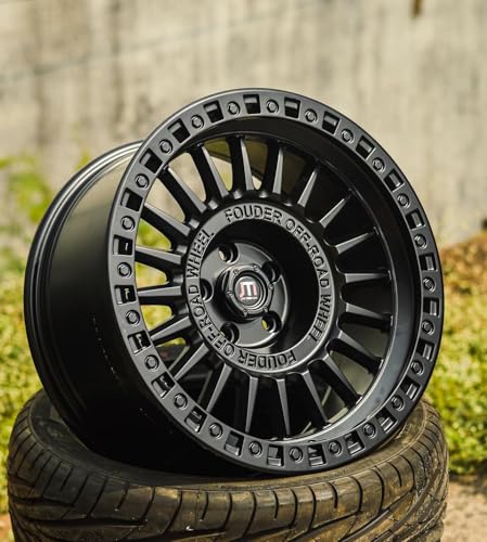 Image of JTI Off-Road Alloy Wheels, Matte Black, Multi-Spoke Design, High Performance