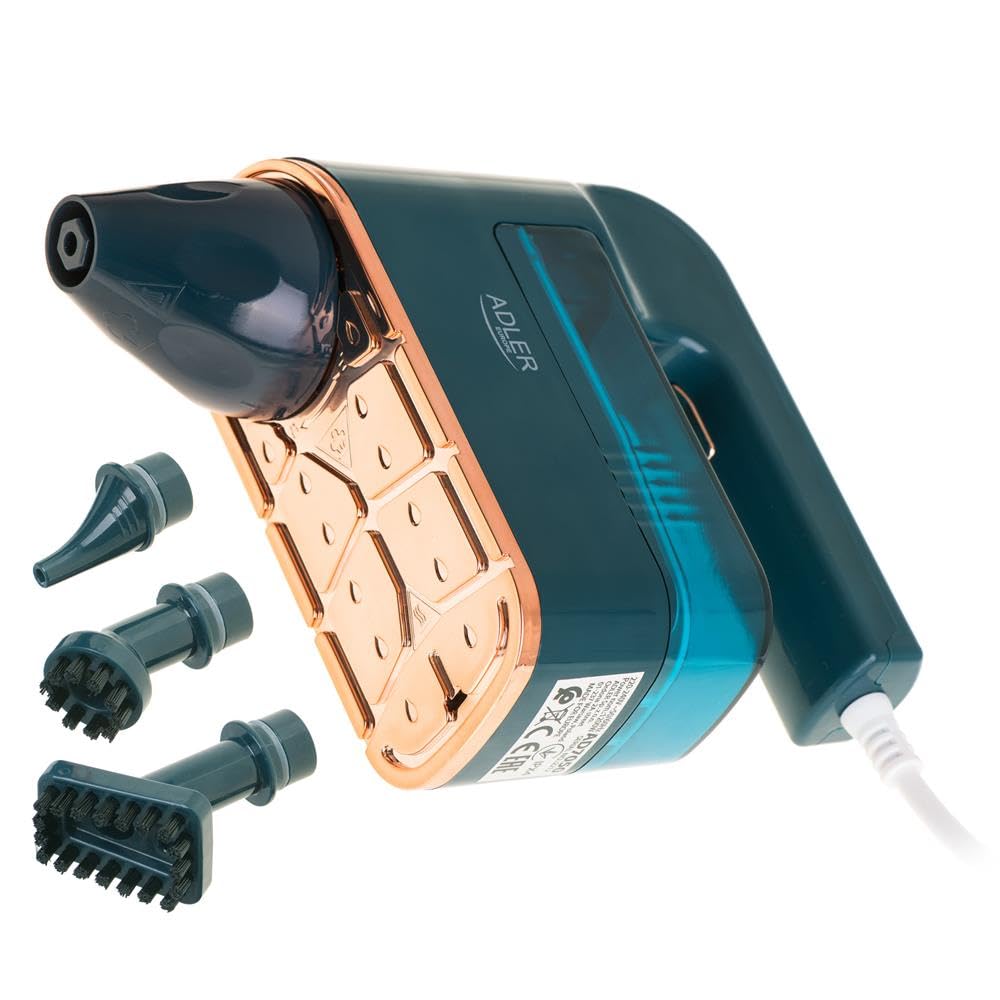 ADLER Limpiador a vapor 1200 W de potencia nominal, 5 accesorios de limpieza