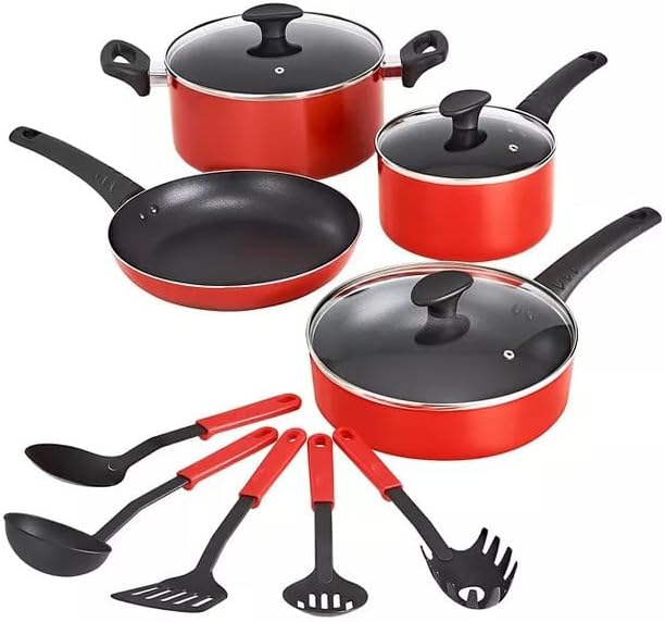 Bella Juego de utensilios de cocina de 12 piezas - Rojo