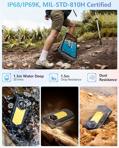 Ulefone Rugking 5 Pro Rugged Smartphone(2026)Android 16, 20000Mah Telefono Indistruttibile 16GB+256GB/2TB, 1000LM Super Torcia, 6.78''HD+, 64MP+20MP Visione Notturna Cellulare 4G Dual SIM/3 Slots/Nfc - 6