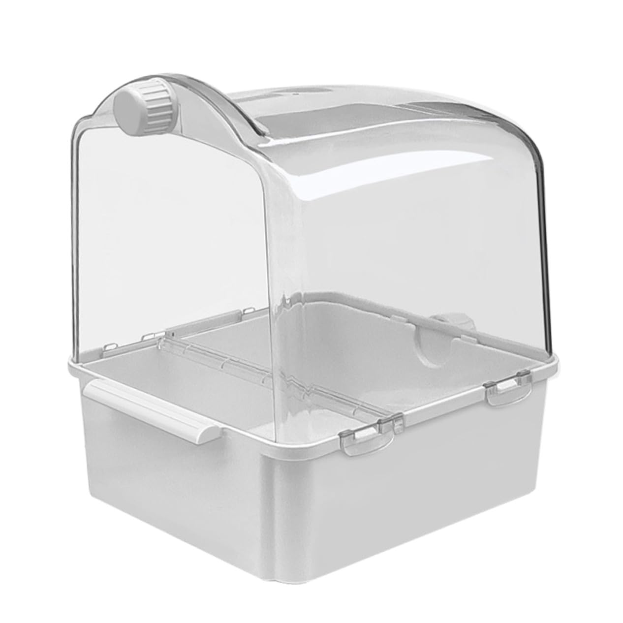 Mobestech Vogelbadewanne mit Wasserinjektor 29x28x23,5cm aus Bpa Freiem Kunststoff für Papageien Wellensittiche Nymphensittiche Haustierbedarf Sommer und Sandbad