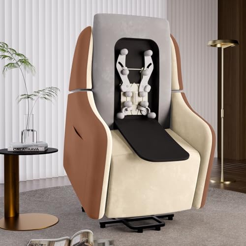 COMHOMA Massage Chair Recliner Full Body, Zero Gravity Recliner with SL-Track Massage, Electric Power Lift Recliner Chair for Elderly, Side Pockets, Detachable Backrest