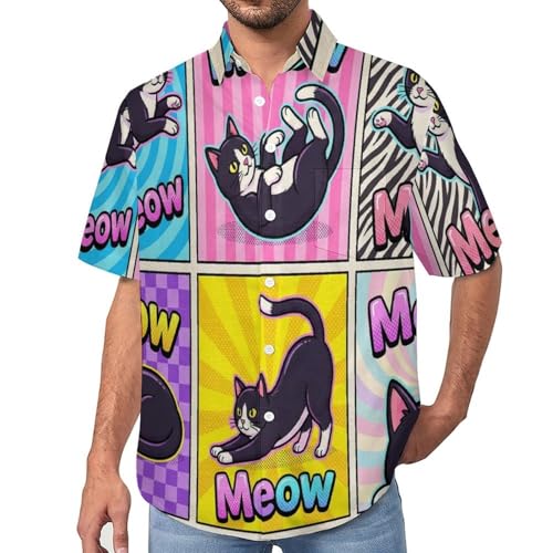 Imprimé Collage Art unique pour cette chemise hawaïenne originale