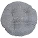 Levoberg Cojín de asiento redondo acolchado para silla redonda y cojín de asiento para casa, jardín, comedor, 45 cm, color gris