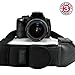 USA Gear Camera Sling Shoulder Strap with Adjustable Neoprene, Safety Tether, Accessory Pocket, Quick Release Buckle - Compatible with Canon, Nikon, Sony and More DSLR and Mirrorless Cameras (Black)