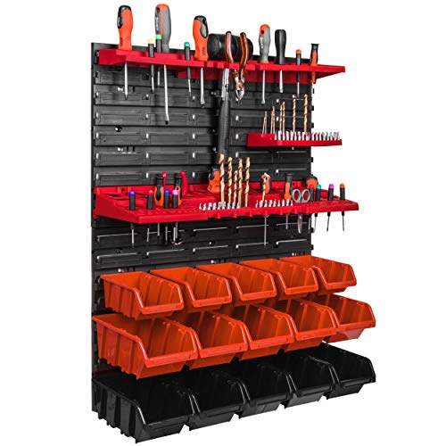 Con gli scaffali da officina della marca Botle potrete creare più ordine e panoramica dove desiderate, in officina, garage e magazzini. Ideale anche per l'uso in cantina e in sala hobby. Tua moglie sarà orgogliosa di voi, ordine come in cucina. Le nostre mensole universali da parete sono dotate di diverse scatole impilabili e portautensili di ogni tipo e sono adatte per l'uso in molti settori.