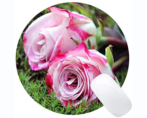 Preisvergleich Produktbild Rechteck-runde Mausunterlage, Rosengras - genähte Ränder
