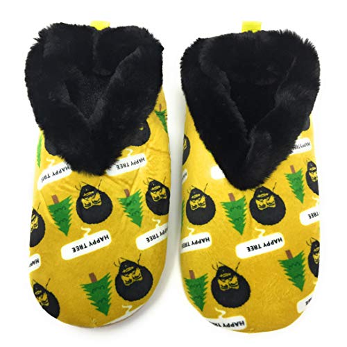 Women?s OGZ Pattern Super Soft Slippers, Happy Tree, 8-Jul