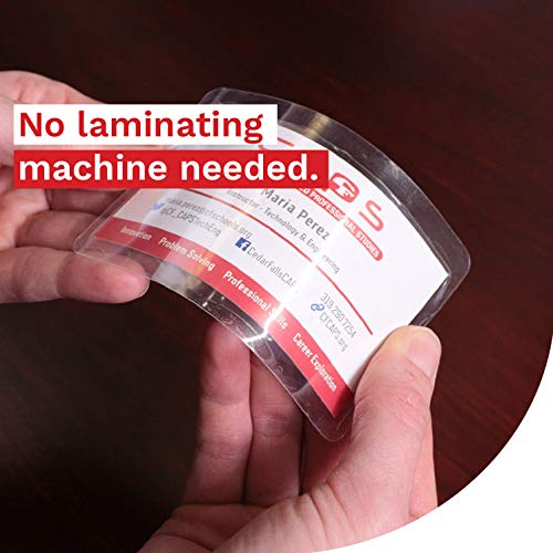 XFasten SelfSealing Laminating Pouches Business Card Size, 9.5 Mil and