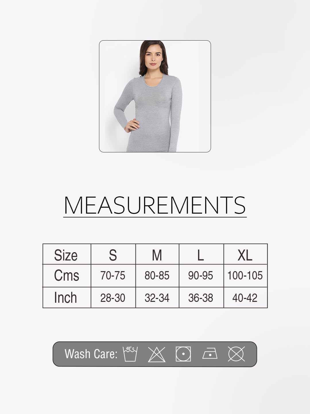 Macrowoman W-Series Women's MW3561 Regular Apparel Pattern Cotton Rich Thermal Top (MW3561_Black_Medium) 2