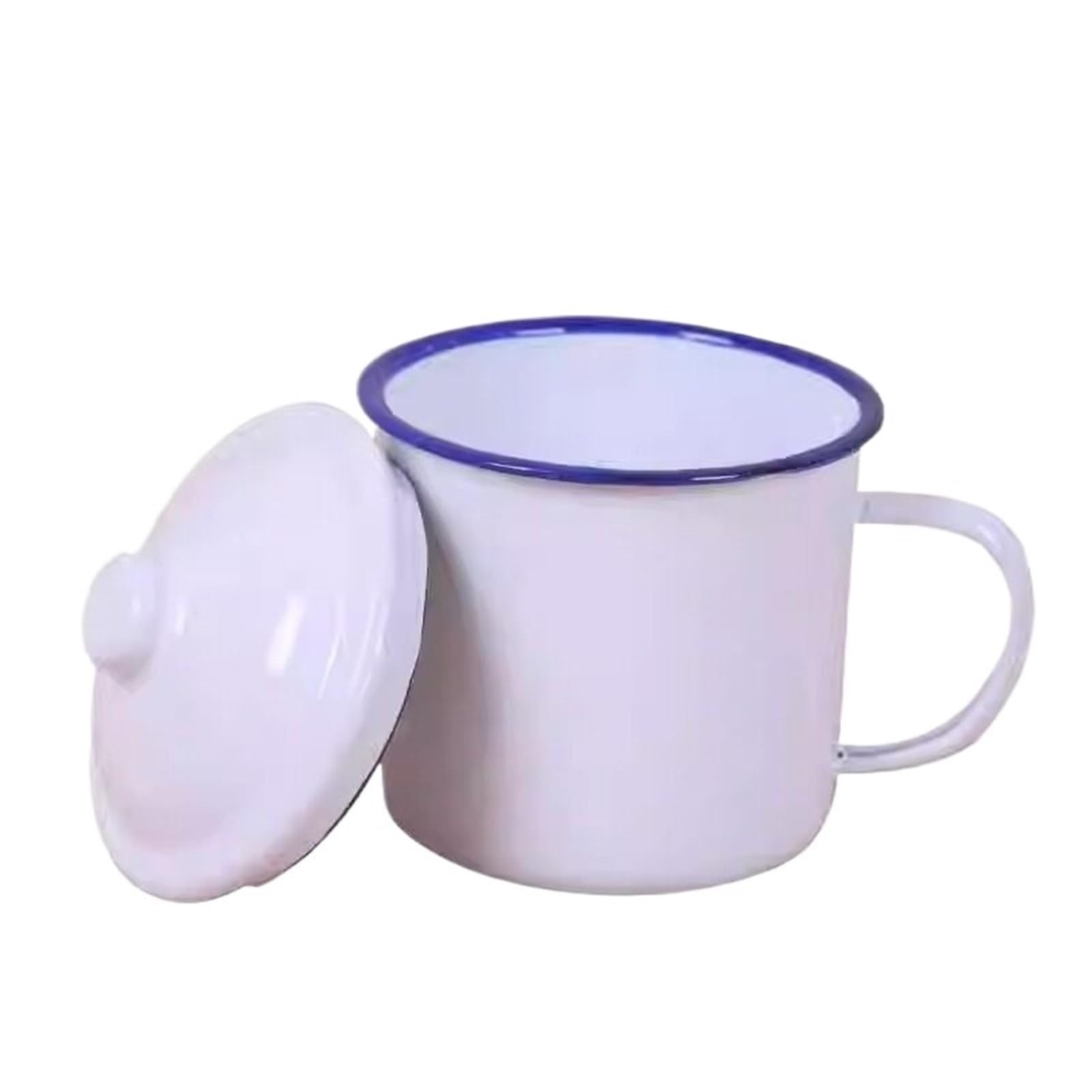 Taza De Té Nostálgica Engrosada Esmaltada 8 Cm Y 10 Piezas
