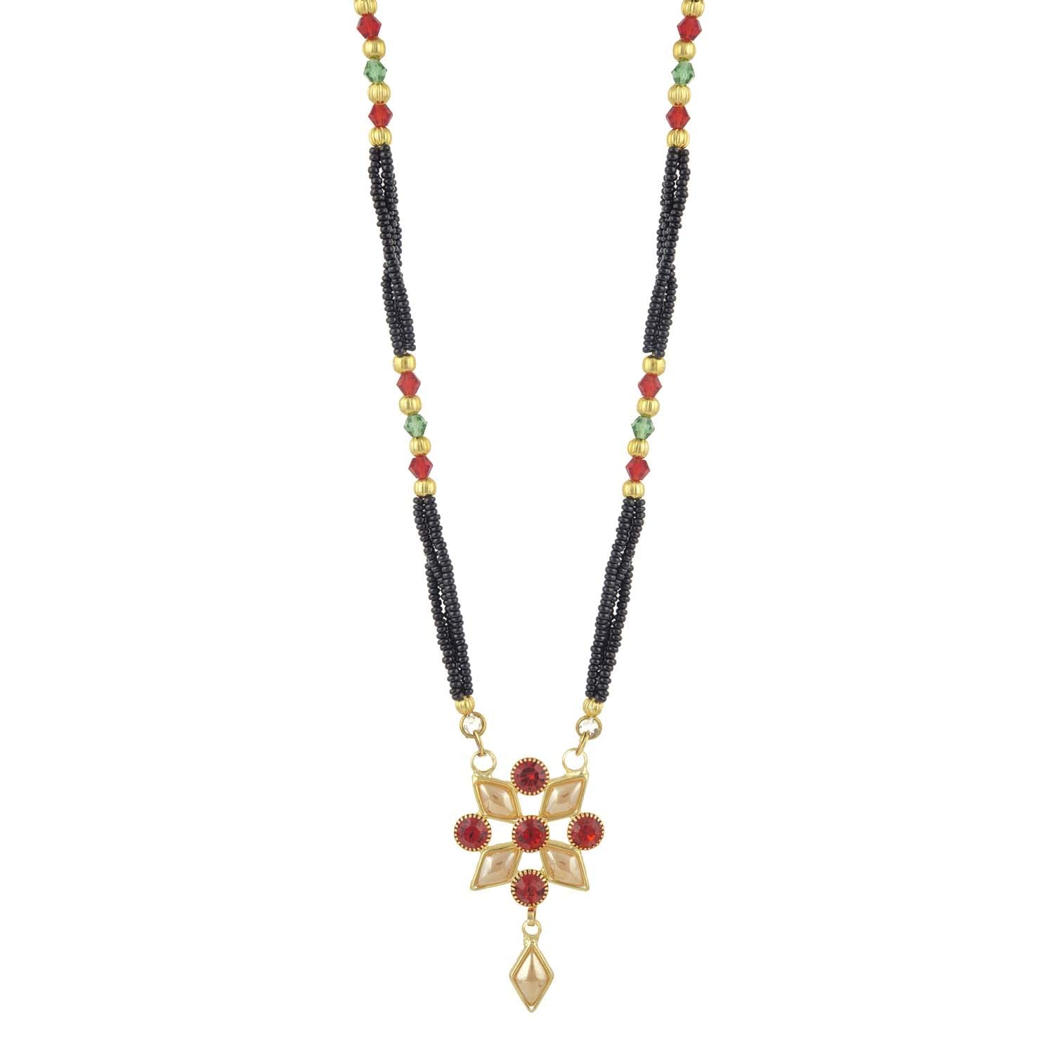 RAMDEV ART FASHION JEWELLERY Ethnic Traditional One Gram Gold Glorious Maharashtrian Style Long Chain Black Beads Mangal Sutra Tali/Tanmaniya/Nallapusalu/Mangalsutra for Women (B09RB3QJMM) Amazon Price History, Amazon Price Tracker