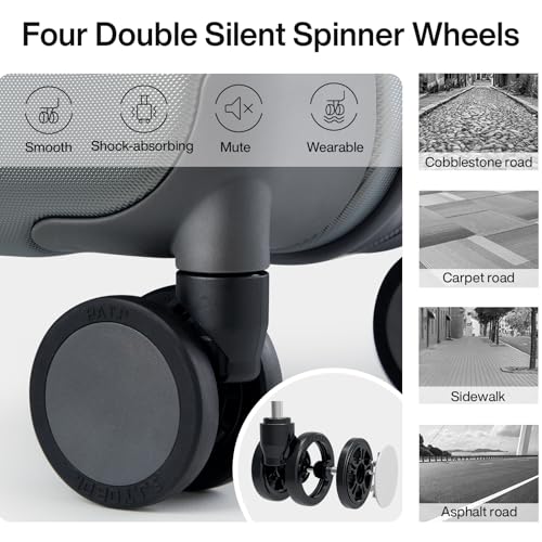 Hanke 26 Inch Luggage Large Suitcase With Spinner Wheels Tsa Luggage Suitcases Hard Case Luggage For Women & Men Rolling Checked Luggage(Graphite Grey)4