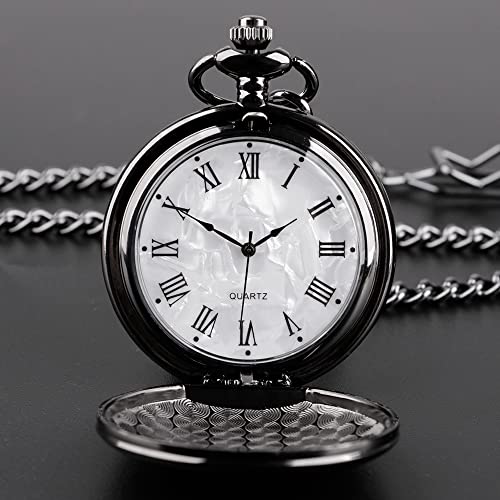 Image of Tiong Smooth Pocket Watch,Personalized Pocket Watch,Customized Watches for Men,Engraved Pocket Watches for Father's Day with Chain
