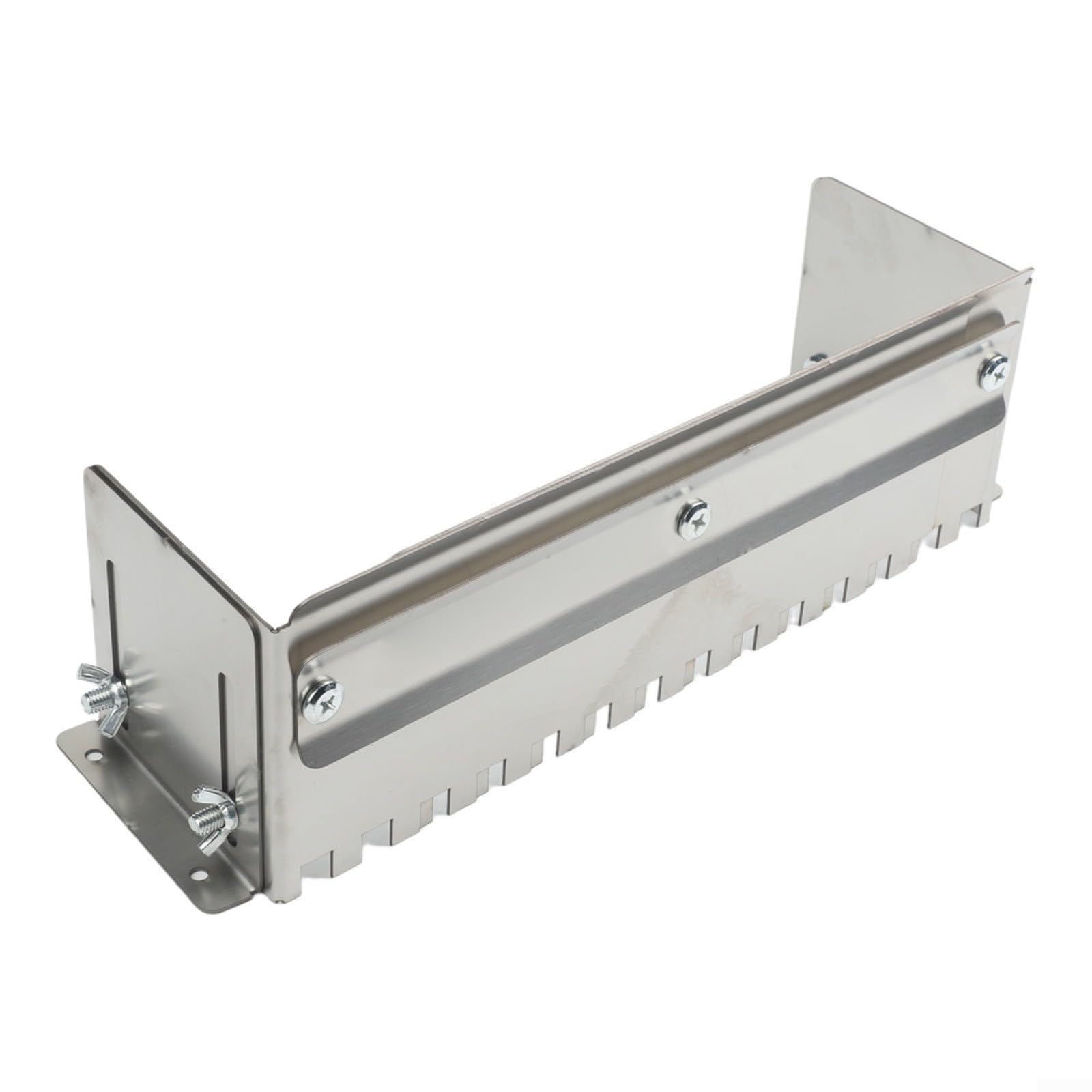 Truelle crantée réglable en acier inoxydable robuste pour l'application de joint, outil pour carrelage, pose murale et au sol, construction professionnelle 30 cm (A)